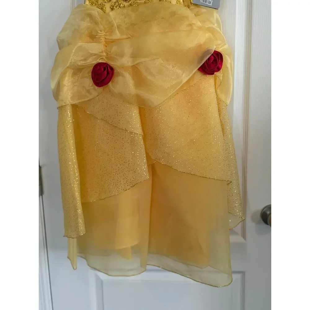 NWT Disney Parks 2020 Deluxe Princess Belle “Castle Collection” Costume Sz 9/10